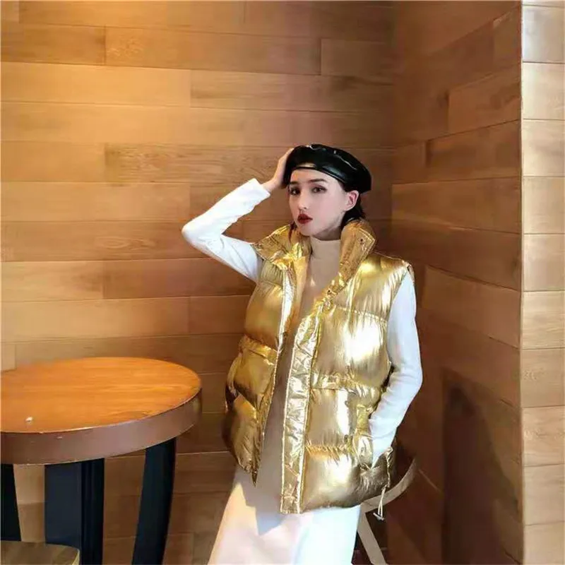 Женский жилет без рукавов зимняя повседневная куртка 2020 утепленный с хлопковой