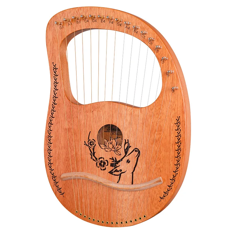 16 strings Andrew твердой древесины небольшой арфа 7/10/16 струны Малый инструмент портативный компактный арфа - Цвет: 16 strings