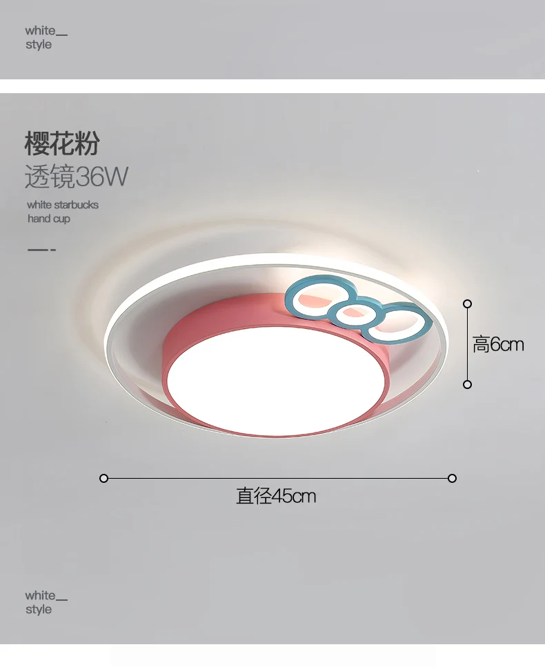 1 pcs Led bow-knot wedding lighting Kid Pink Blue Bow ceiling light Children Lamp Eye Protection daily | Лампы и освещение