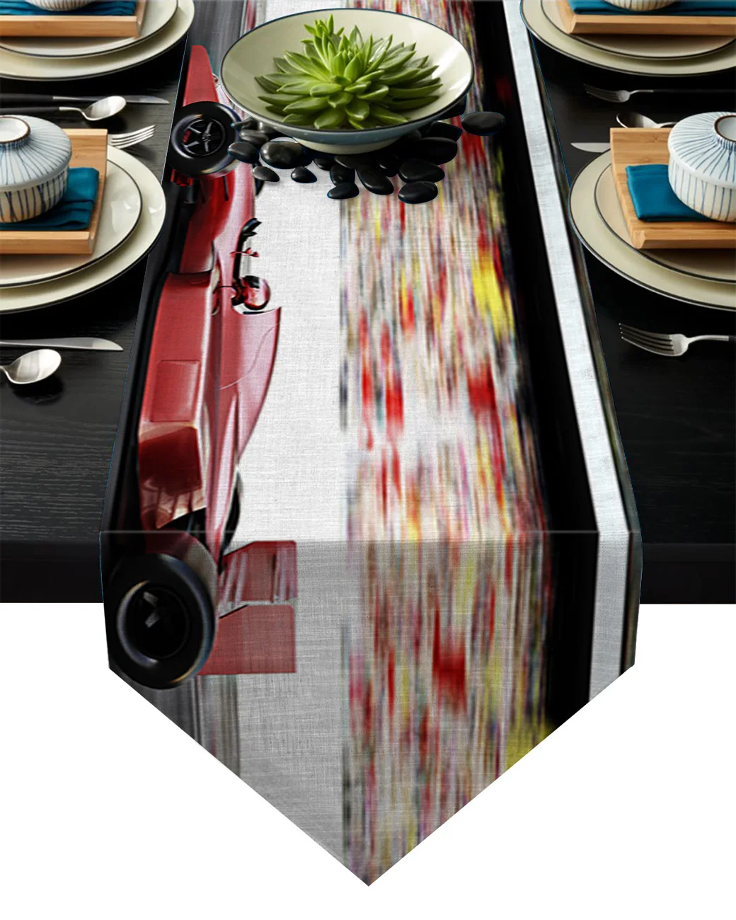 Настольная дорожка комод шарфы Гоночная машина для соревнований кухонная