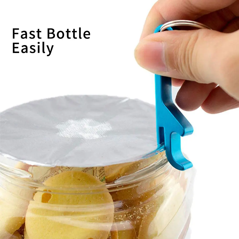 

8PCS Bottle Opener Metal Gadgets Key Chain Beer Bar Tool Claw Multifunctional Kitchen ToolsKey Ring Chain Keychain Openers