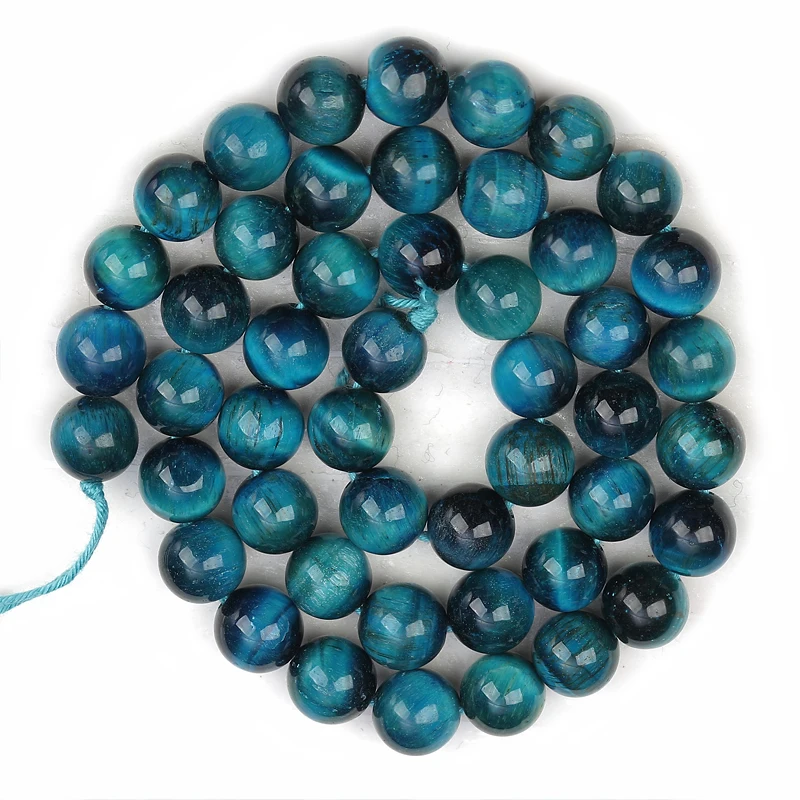 

High Quality Natural Stone Blue Tiger Eye Beads Round Loose 4 6 8 10 12 14 mm Size Beads For Jewelry Making DIY Bracelet