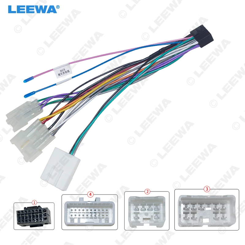 LEEWA 10 комплектов 16P автомобильный Головной блок Проводной адаптер для Toyota OEM