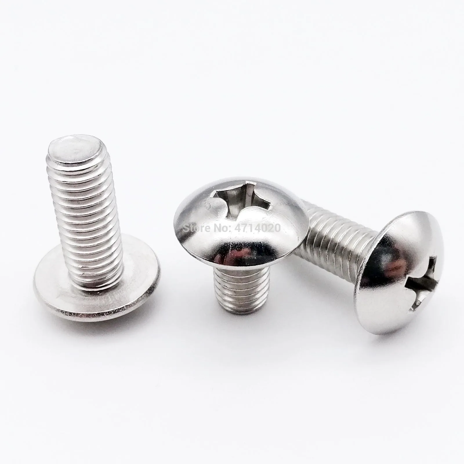 10/50X M2 M2.5 M3 M4 M5 M6 M8 304 A2-70 stainless steel JISB1111T Phillips Truss Head Large Flat Round Cross Screw Bolt L=3-80mm |
