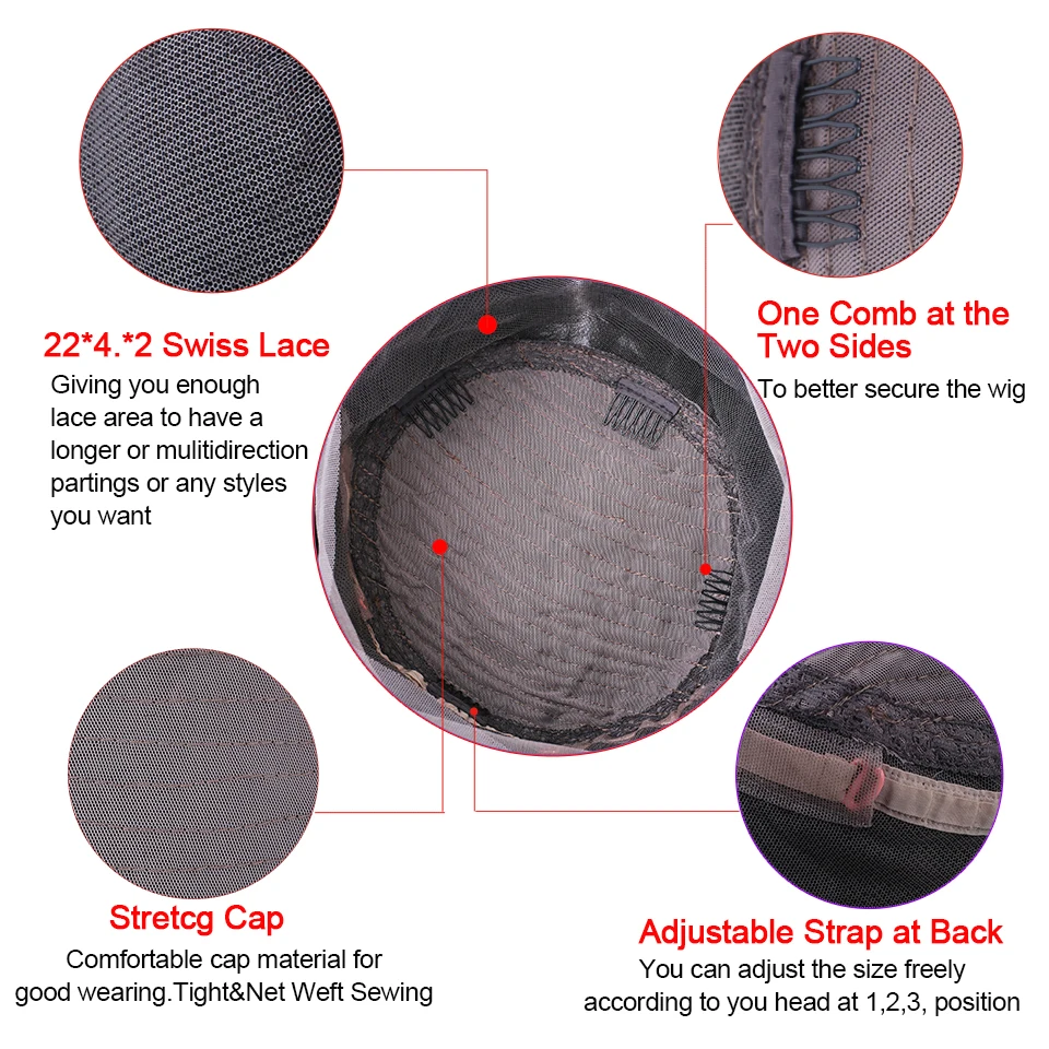 HairUGo 360 парики из натуральных волос на шнурках малайзийские волосы remy волнистые