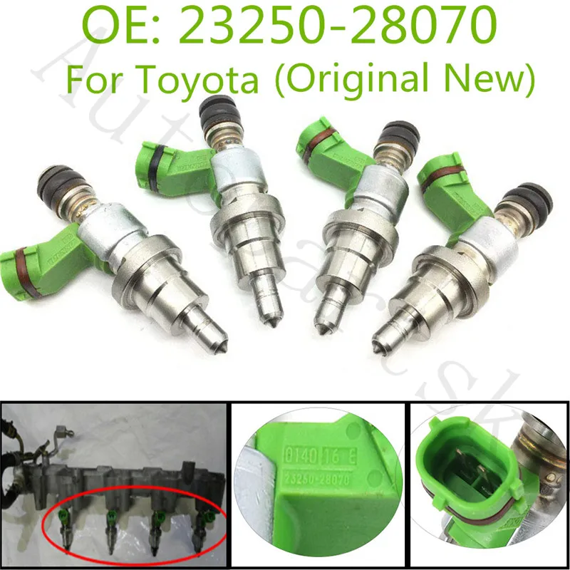 Оригинальные OEM Новые Топливные форсунки 23250 28070 для Toyota RAV4 Avensis 2.4L D4 двигатель