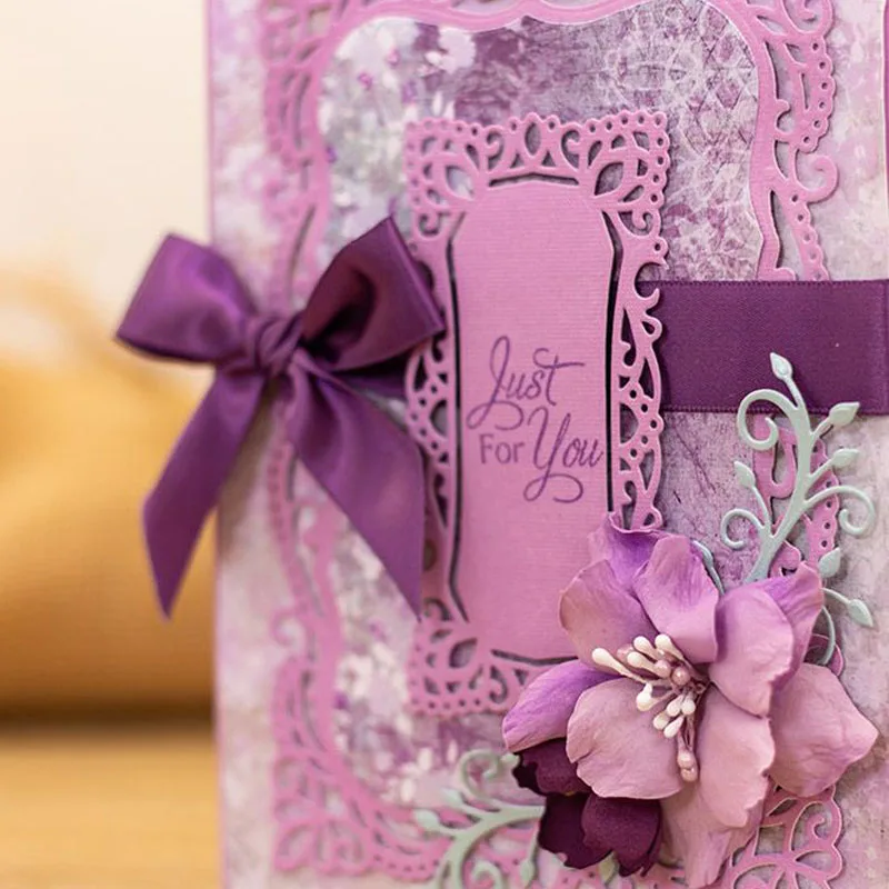 Геометрическая винтажная кружевная оправа в форме рамки металлические Вырубные