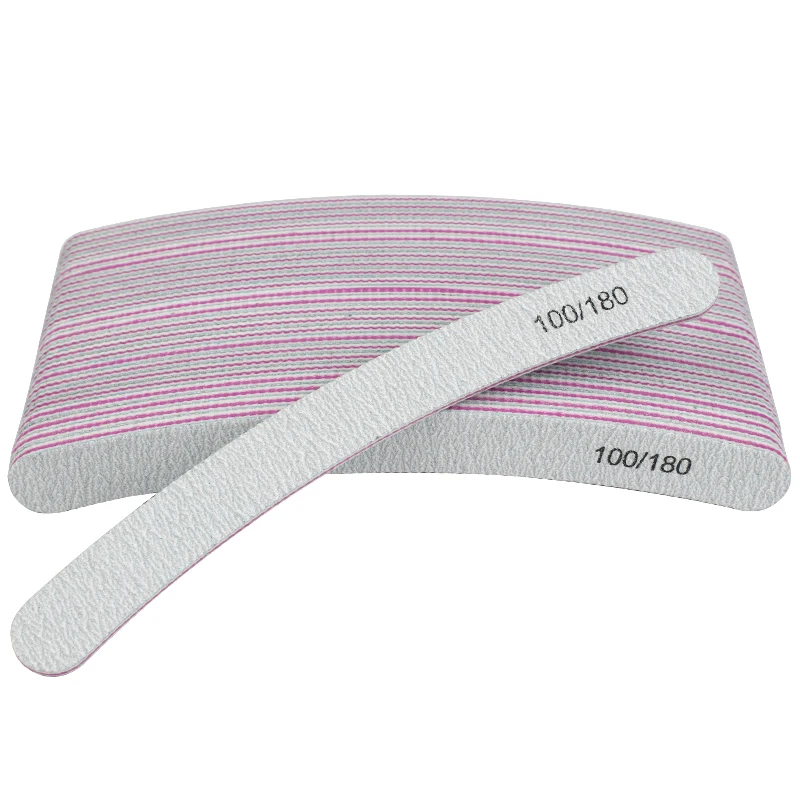 100 шт./лот пилка для ногтей из наждачной бумаги акриловая УФ геля полировщик