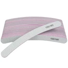 100 шт.лот пилка для ногтей из наждачной бумаги акриловая пилка для УФ-геля полировщик пилка для маникюра 100180 профессиональные изогнутые банановые пилки для ногтей