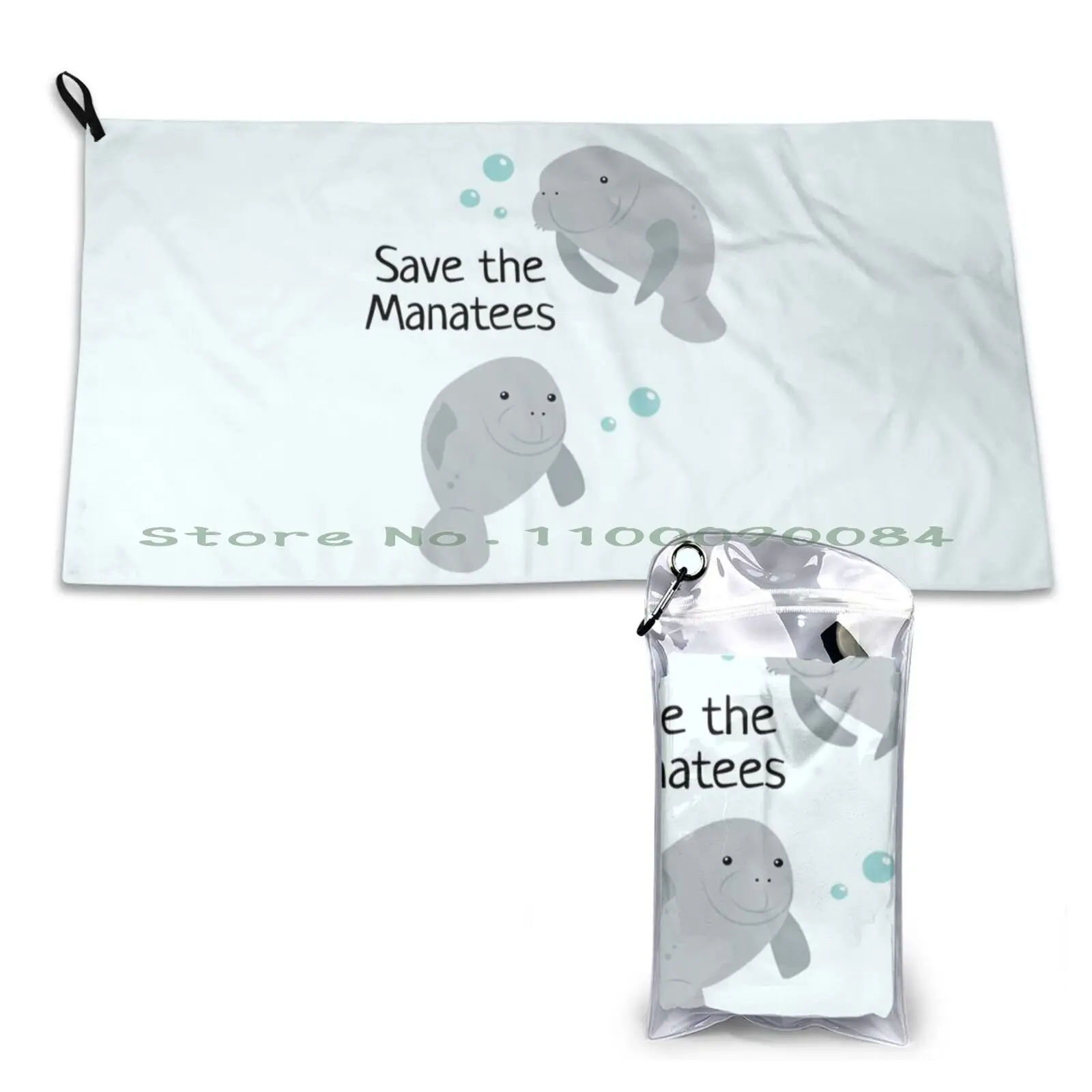 

Save The Manatees Quick Dry Towel Gym Sports Bath Portable Manatee Lover Save The Manatees Cute Manatee Love Sea Cows Animals