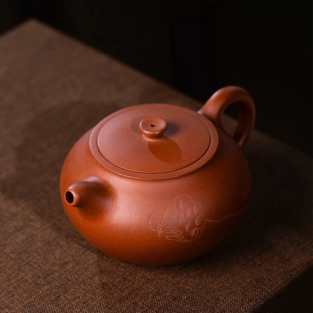 

260 мл Yixing Фиолетовый Глиняный чайный горшок мастер ручной работы из бисера Круглый чайник черный чай дахунпао кунг-фу чайный набор подарочн...
