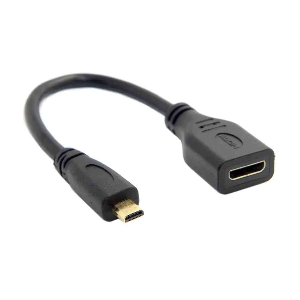 

Mini HDMI-Compatible female to Micro HDMI-Compatible male Adapter cable 15cm for Laptop PC tablet