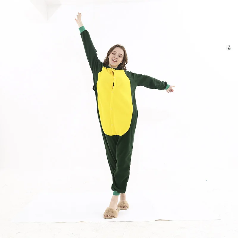 Забавный Антилопа кигуруми пижамы зеленый костюм комбинезоны для взрослых