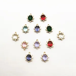 Новое поступление! 18x13 мм 50 шт. Хрустальныйкубический цирконий Овальный Шарм для сережек сделай сам части, ювелирные аксессуары фурнитура и компоненты