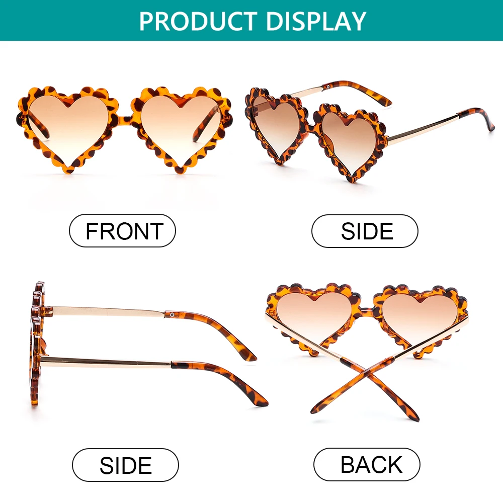 Детские солнцезащитные очки милые Солнцезащитные в форме сердца с защитой от