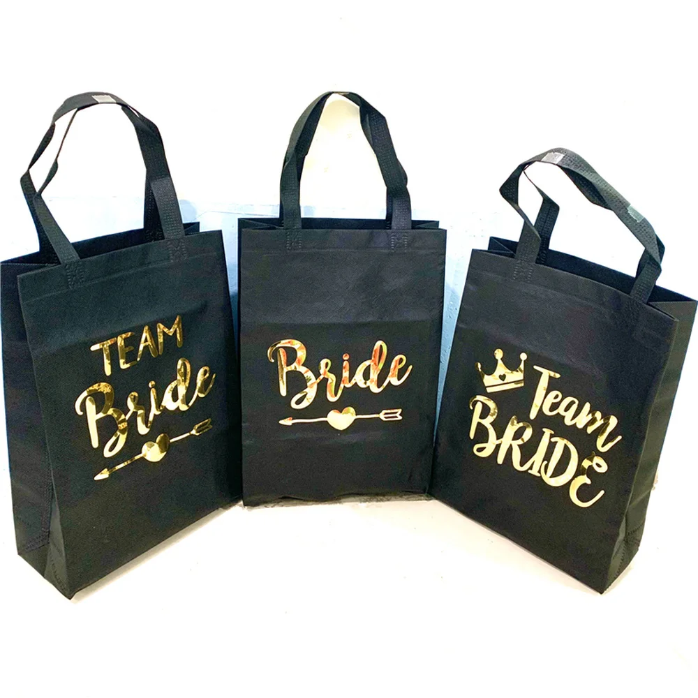 Свадебные украшения свадебный душ Нетканая сумка для свадьбы Команда Невесты