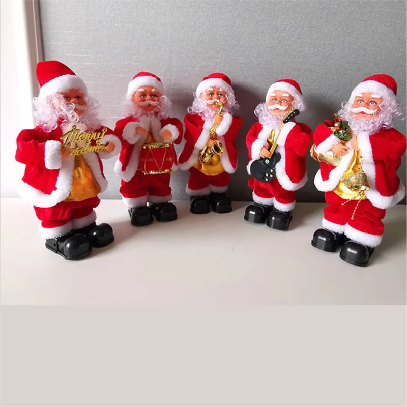 

Electric Christmas Gifts Dancing and Singing Children's Toy Blowing Saxophone Playing Guitar Music Santa Claus Decoration