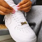 Золотые Персонализированные украшения для обуви с именной пряжкой BFF для мужчин и женщин, подвески для старой английской обуви на заказ, фигурная табличка для детей