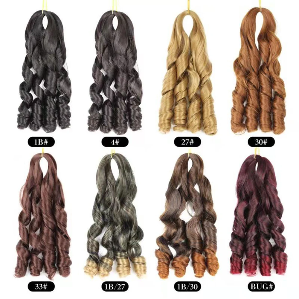 

Loose Wave Crochet Braids Hair Wavy Synthetic Braiding Hair For Black Women Pre Streched Curly Braids Hair Extensions Lizzy