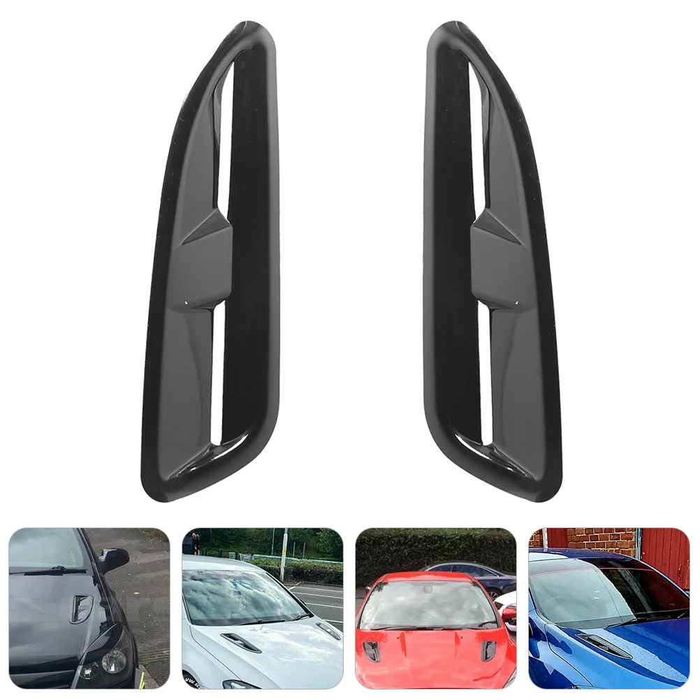 

1 Pair Auto Simulated Car Air Inlet Decor Side Vent Sticker Car Hood Decor