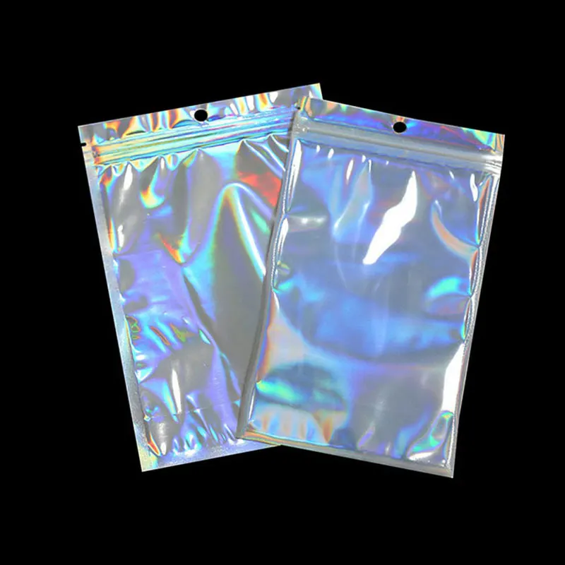 Мешки с застежкой-молнией косметички пластиковые переливающиеся лазерной