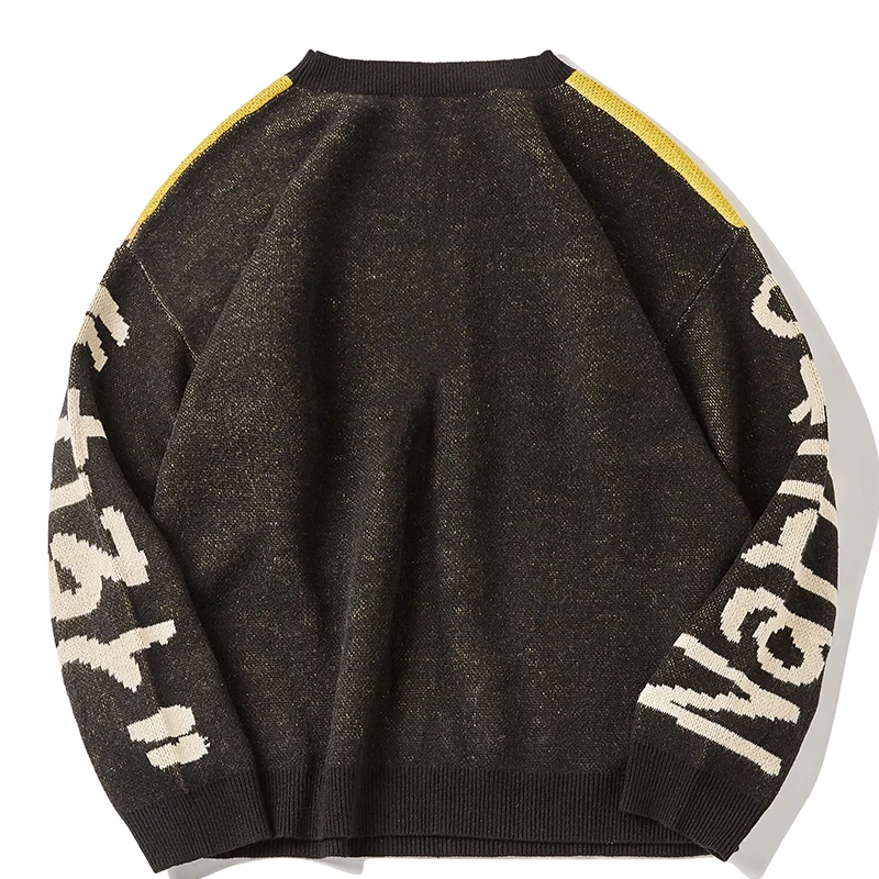 

Harajuku Anime Sweater Men Oversize Pullover Hip Hop Streetwear 2020 Autumn New O-neck Mens Clothes Man Sweaters Women