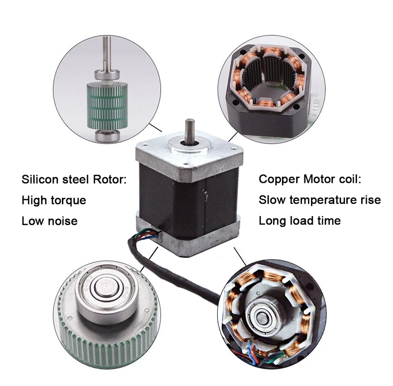 48MM High torque 42 Stepper Motor 2 PHASE 4-lead Nema17 motor 42H47H 1.5A 0.6N.M Low Noise for CNC XYZ/3D printer | Обустройство дома