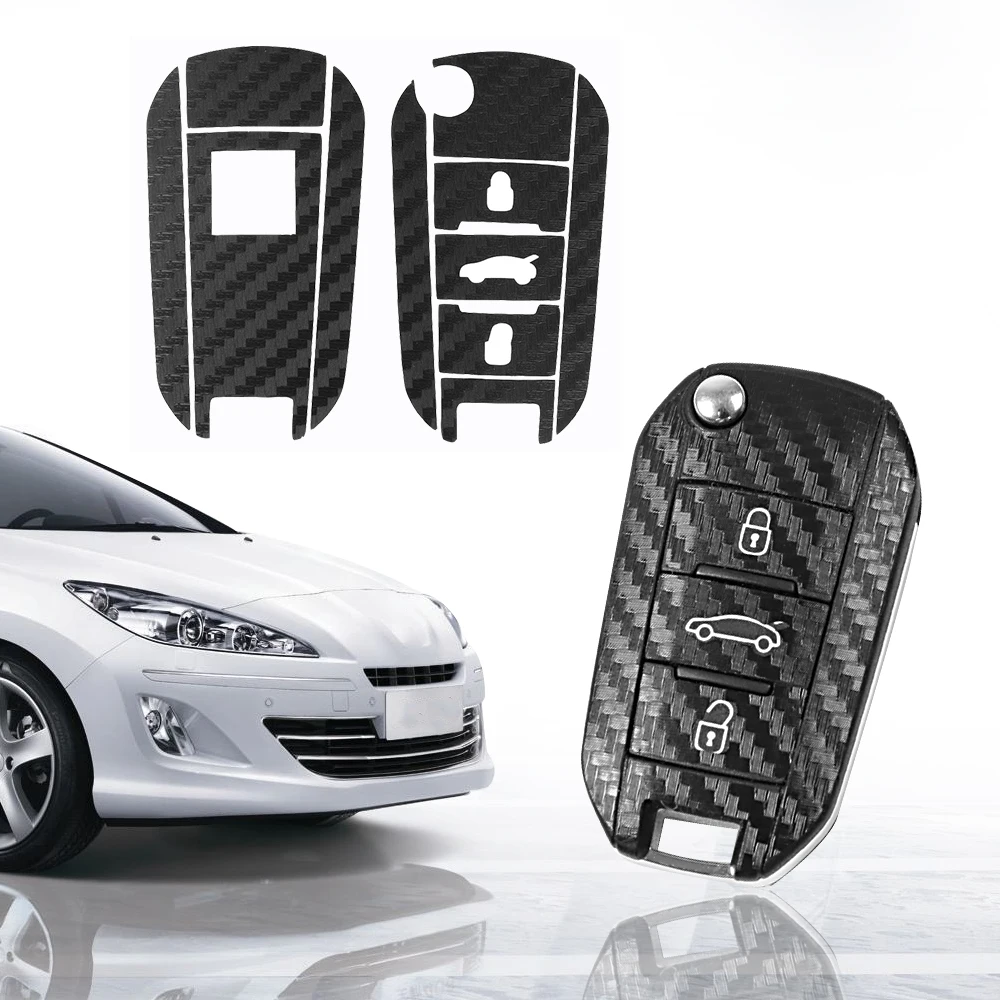 Наклейка на ключ от автомобиля Стайлинг Защитная крышка наклейка для Peugeot 508 3008 301