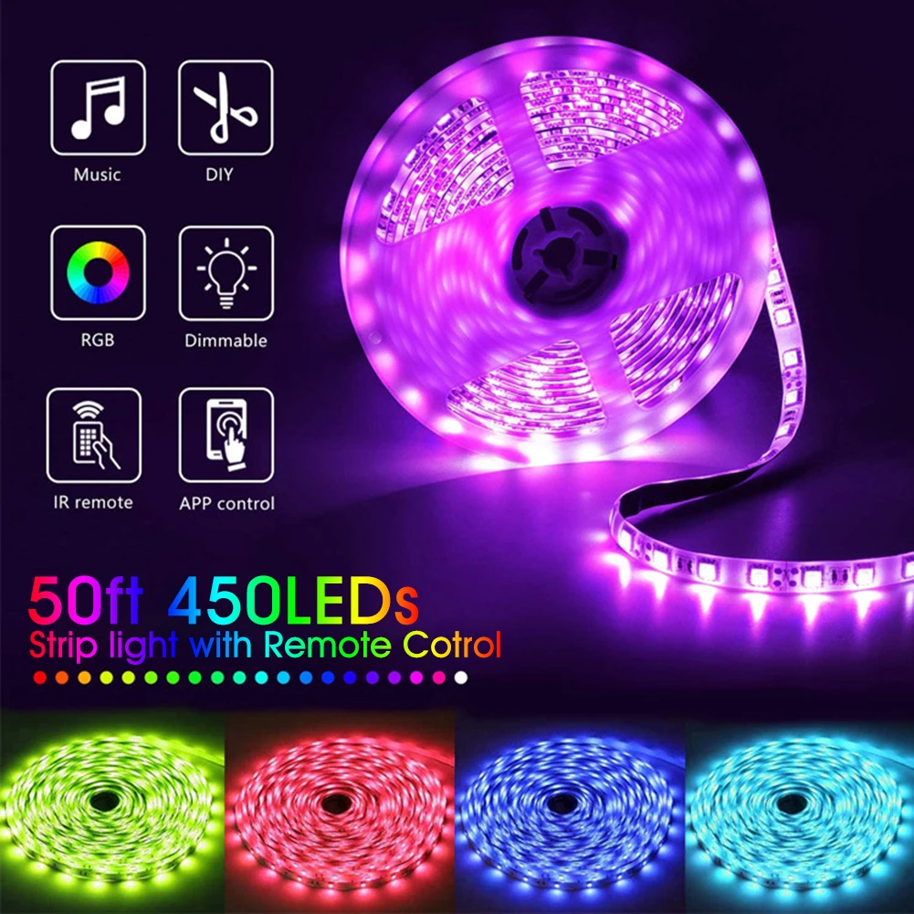 

Гибкая светодиодная лента 5050 RGB, 5/10/15 м