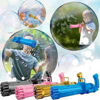 kids automatic gatling bubble blower summer soap water outdoor fun safe electric bubble machine for children gift toys g