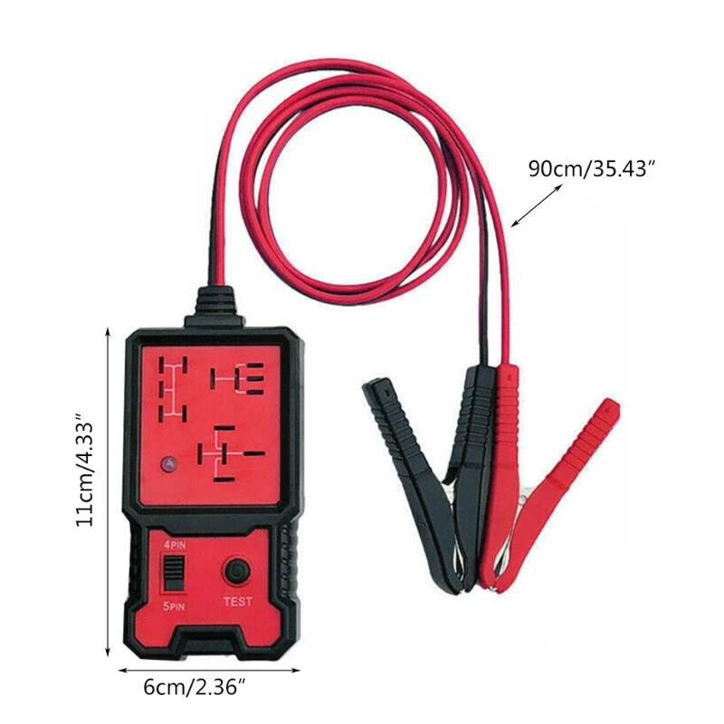 

12V Electronic Automotive Relay Tester Universal For Cars Auto Battery Checker B36B