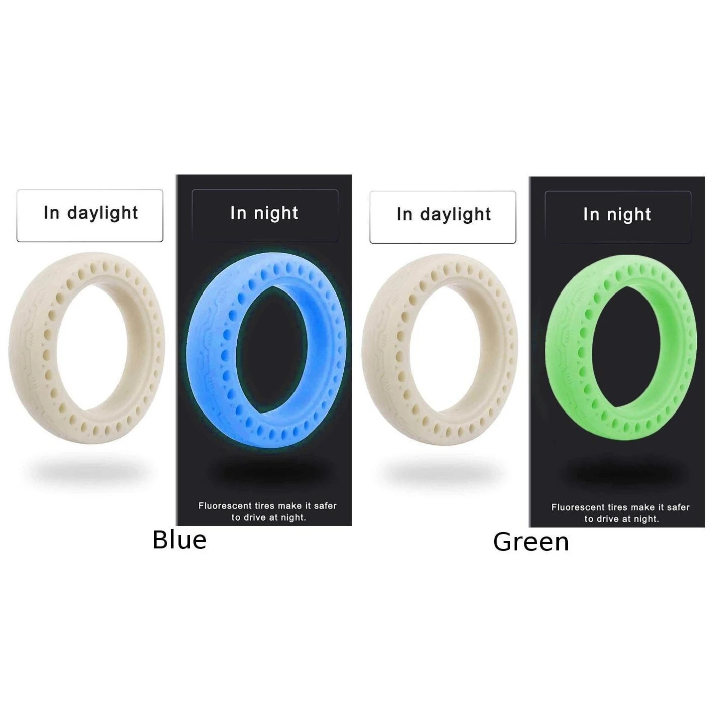 

8.5inch Universal Tire For Xiaomi M365 Electric 22cm Scooter Luminous Fluorescent Solid Wheel Tire Night Glowing