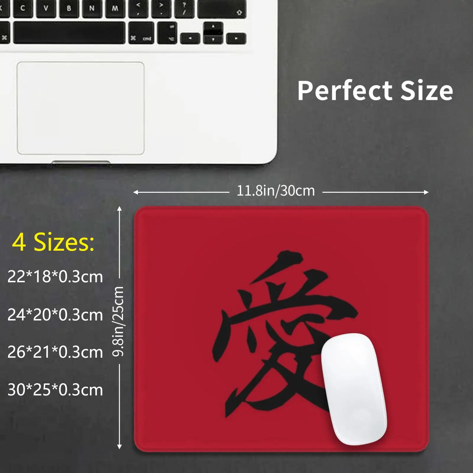 

Love Japanese Calligraphy Mouse Pad DIY Print Cushion Japan Japanese Hiragana Katakana Kanji Calligraphy