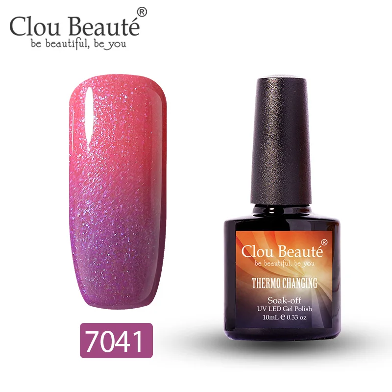 7041 Clou Beaute гель-лак, меняющий цвет в зависимости от температуры, гибридный УФ-лак для ногтей, стойкий, растворимый гель, 10 мл - Цвет: 7041