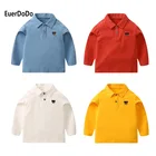 2020, брендовая Осенняя школьная форма в виде медведя, топы для мальчиков, хлопковая одежда с длинным рукавом, Детские рубашки с отложным воротником