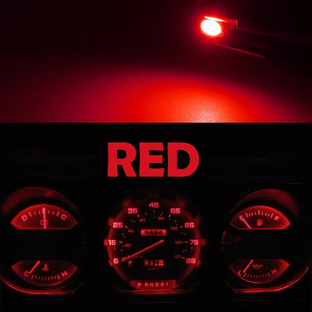 

10 шт., суперъяркая Светодиодная лампа T5 B8.4D 5050 1 SMD для панели автомобиля
