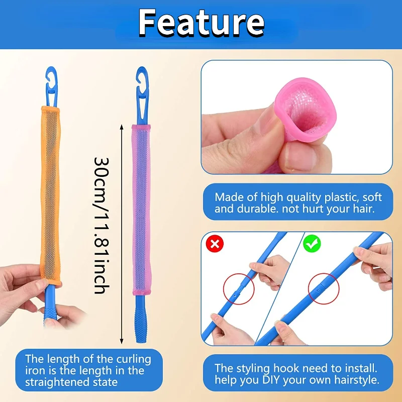 10/12 шт. волшебные бигуди для волос | Красота и здоровье