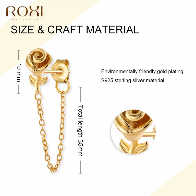 Женские Висячие серьги ROXI минималистичные из стерлингового серебра 925 пробы с