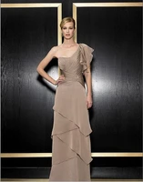 free shipping maxi 2016 new design vestidos de noche formales gown long dress chiffon one shoulder party evening elegant dresses