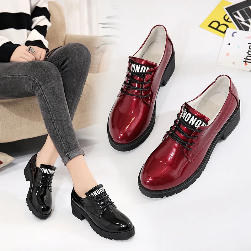 Женские туфли на толстой плоской платформе дизайнерская повседневная обувь