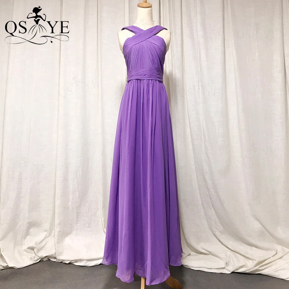 

Child 14 Purple Flower Girl Dress Colorful Princess Prom Gown Chiffon Child Party Dress Halter Baby Kids Pageant Evening Gown