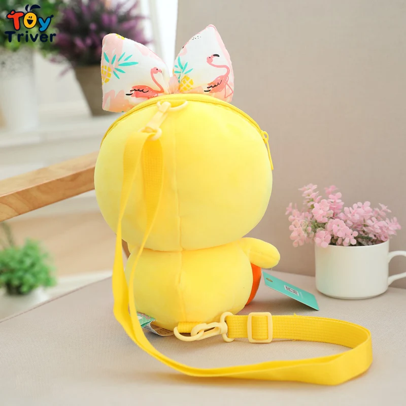 Kawaii Duck Shoulder Crossbody Bag Plush Toy Triver Purse Wallet Cosmetic Make Up Pouch Kids Children Girl Birthday Gift | Игрушки и
