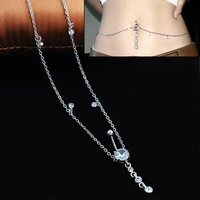 women sexy rhinestone dangle belly button chain navel piercing ring body jewelry waist chain button puncture jewelry