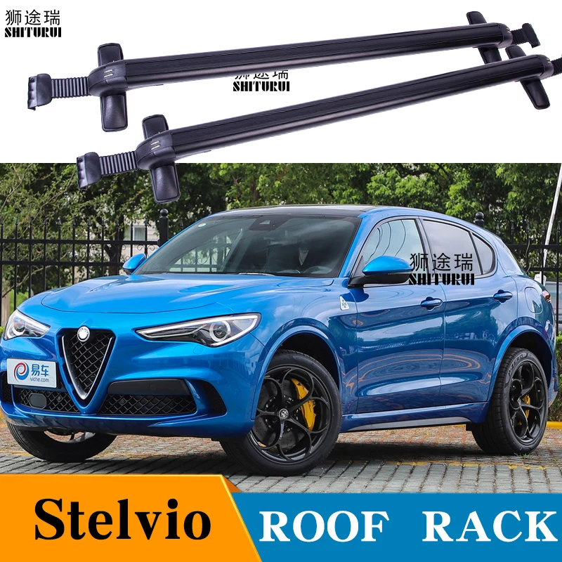 2 шт кровельные брусья для ALFA ROMEO Stelvio 4-dr SUV 2017-2020 алюминиевые боковые поперечные