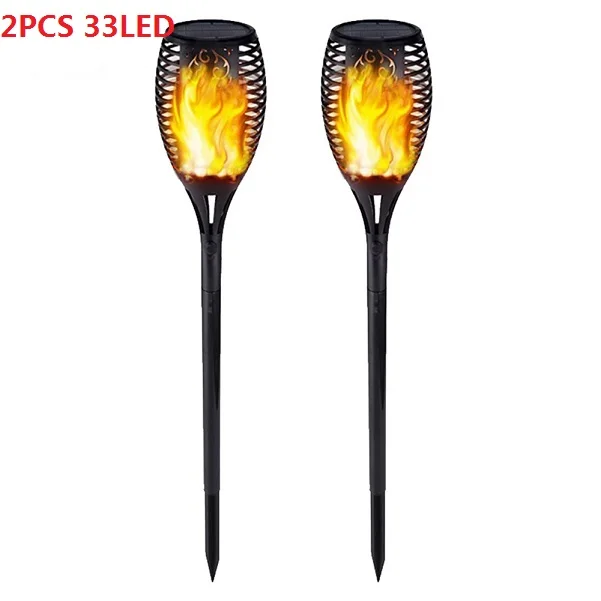 2PCS 33LED 33/72 светодиодный светильник на солнечной батарее, светодиодный светильник для украшения сада, мерцающий IP65 Водонепроницаемый ландшафтный светильник, светильник для газона, дорожка, светильник, фонарь светильник - Испускаемый цвет: 2PCS 33LED