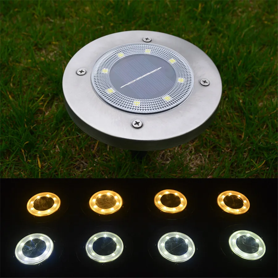 

4 шт. водонепроницаемый Солнечный подземный светильник s из нержавеющей стали похороненный светильник для лестницы открытый садовый тропин...