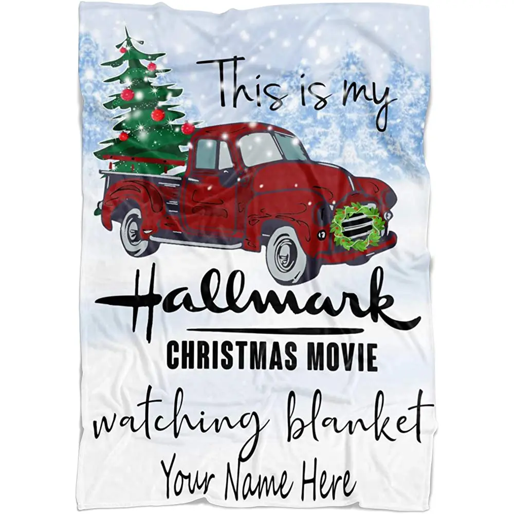 

Christmas Red Snowy Cozy Fleece Ultra Soft Blanket, Holiday Decor for Gift Giving Idea (Large (80"x60"))