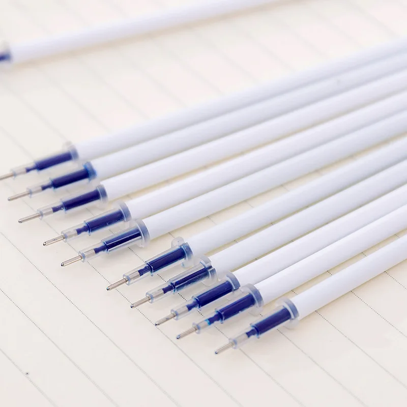 50 шт./упак. Черно синяя гелевая ручка с заправляемым стержнем школьников