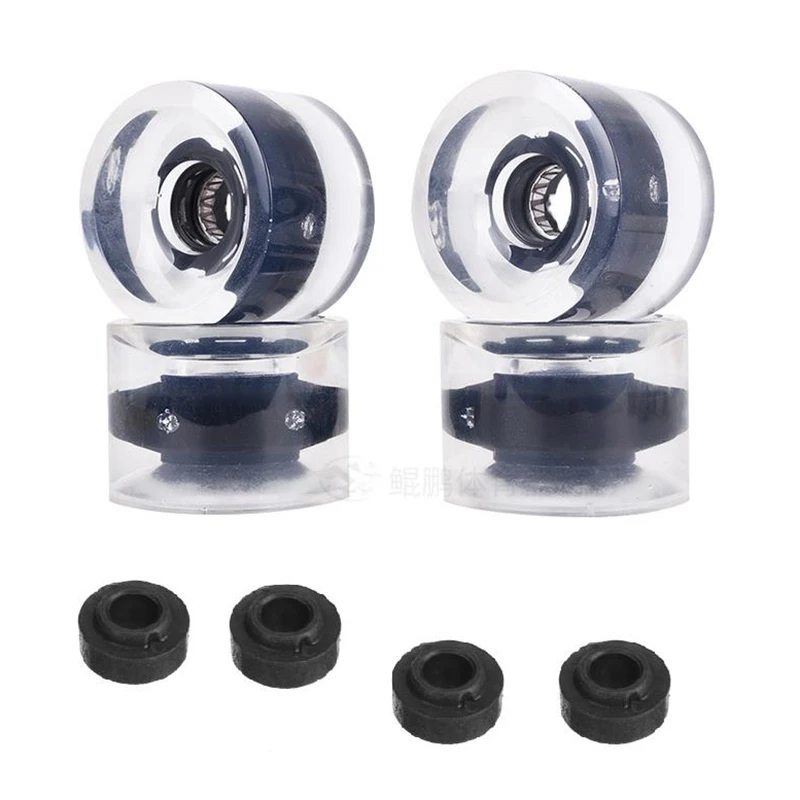 

4 Pcs Skateboard Wheels Durable PU Skate Wheels Transparent Super Elastic Skateboard Wheels Fish Board Skateboard Wheels