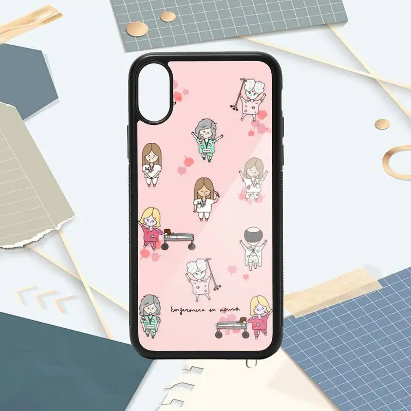 

Cartoon doctor case for airpods Phone Case PC for iPhone 11 12 pro XS MAX 8 7 6 6S Plus X 5S SE 2020 XR
